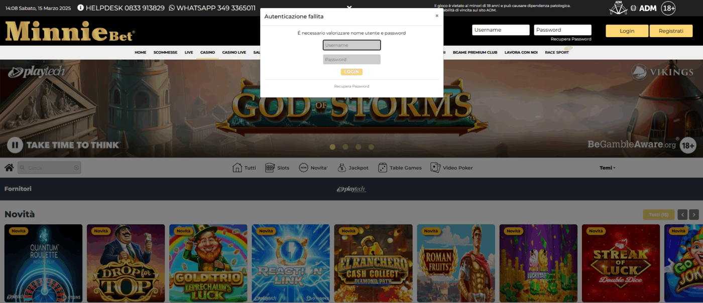 MinnieBet Login